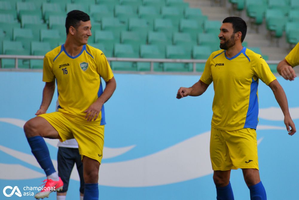 Uzbekistan - Thailand. Pre-match training