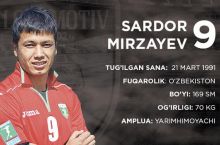 Sardor Mirzaevni tabriklaymiz!