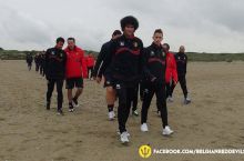 Belgiya terma jamoasi plyajda mashg'ulot o'tkazdi