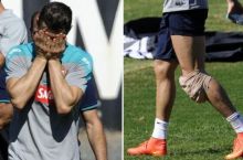 Ronaldo jarohati sabab mashg'ulotni erta tark etdi