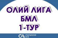 "Oliy liga - BML" Kubogi 1-turdan keyin musobaqa jadvali