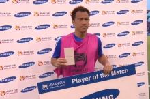 Yaponiya - Falastin uchrashuvining eng yaxshi futbolchisi - SHinji Okazaki
