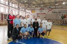 FOTOGALEREYA. Qosimjonov futzal o'ynadi va gol urdi