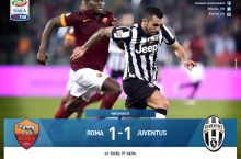 Italiya chempionati, 25-tur. "Roma" va "Yuventus" o'zaro durang o'ynashdi