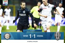 Italiya chempionati, 27-tur. "Inter" "CHezena" bilan durang o'ynadi
