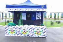 "Neftchi" - "Mashal". Stadion yonida "Neftchi" atributikalari sotilmoqda