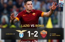 Italiya chempionati, 37-tur. "Roma" "Lacio"ni yutdi va ikkinchi o'rinni egalladi