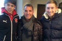 "Loko"ning ikki futbolchisi Brendan Rojers bilan uchrashdi