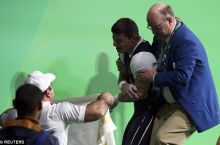 ВИДЕО. Арманистонлик оғир атлетикачининг тирсаги синди (18+)