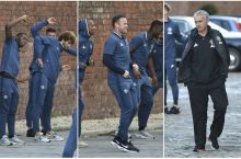 "Manchester Yunayted" futbolchilari yana mashina turar joyida mashg'ulot o'tkazishdi FOTO