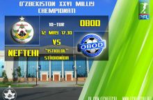 "Neftchi": "Obod" bilan o'yin vaqti malum