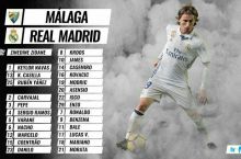 Zidanning "Malaga"ga qarshi 25 kishilik tarkibi malum