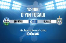 Oliy liga. "Olmaliq" G'uzorda g'alaba qozondi