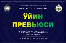 "Пахтакор" - "Нефтчи". Учрашув превьюси