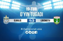 Oliy liga. "Olmaliq" o'z uyidagi ilk mag'lubiyatini "Lokomotiv"dan qabul qildi