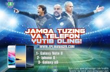 Eplmanager.com: Bugun 14-tur uchun dedlayn 