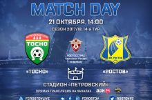 "Tosno" - "Rostov". SHomurodov va Galiulin zaxirada