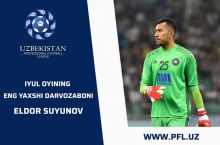 Iyul oyining eng yaxshi darvozaboni – Eldor Suyunov