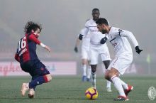 A Ceriya. “Milan” bir kishi kam bo'lib “Bolonya” bilan durang o'ynadi
