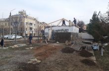 Samarqand bolalar-o'smirlar futbol akademiyasida tamirlash ishlari olib borilmoqda
