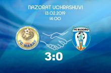 Контрольная игра: "Насаф" - "Бухара" 3:0