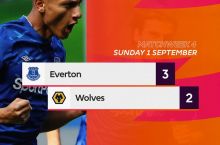 APL. "Everton" - "Vulverxempton" bahsida 5 ta gol kiritildi