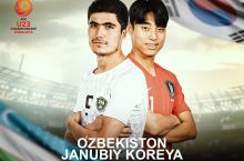 Бугун 15:15. Ўзбекистон U-23 - Жанубий Корея U-23