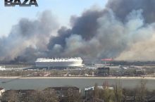 «Ростов Арена» стадиони атрофида кучли ёнғин чиқди