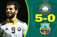 "Paxtakor" - "Bunyodkor" 5:0. Barcha gollar va xavfli vaziyatlarni tomosha qiling