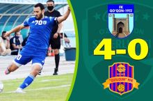 "Qo'qon-1912" - "Qizilqum" 4:0. Barcha gollar va xavfli vaziyatlarni tomosha qiling