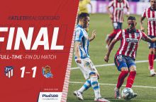 LaLiga. "Atletiko Madrid" - "Real Sosedad" 1:1