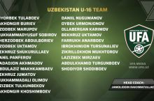 O'zbekiston U-16 terma jamoasi 5-15 aprel kunlari Toshkentda yig'in o'tkazadi