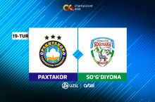 Superliga. "Paxtakor" – "So'g'diyona" (matnli translyaciya)