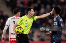 Винисиус "Жирона"га қарши ўйинда ҳакамни ҳақорат қилгани маълум бўлди