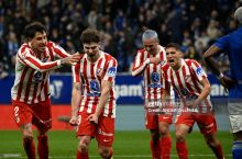 Ла Лига. "Атлетико" 90+4 дақиқада гол уриб, "Реал Овьедо"ни мағлуб этди, Альварес чемпионатдаги 14 ўйинлик голсиз сериясига якун ясади