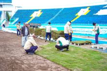 Қаршидаги "Марказий" ўйингоҳга янги чим ётқизиш ишлари бошланди